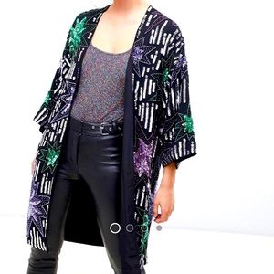 ASOS DESIGN- Star embellished kimono